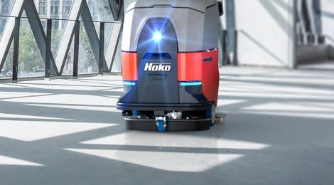 Hako Scrubmaster B75 i autonome reinigingsmachine in gebruik